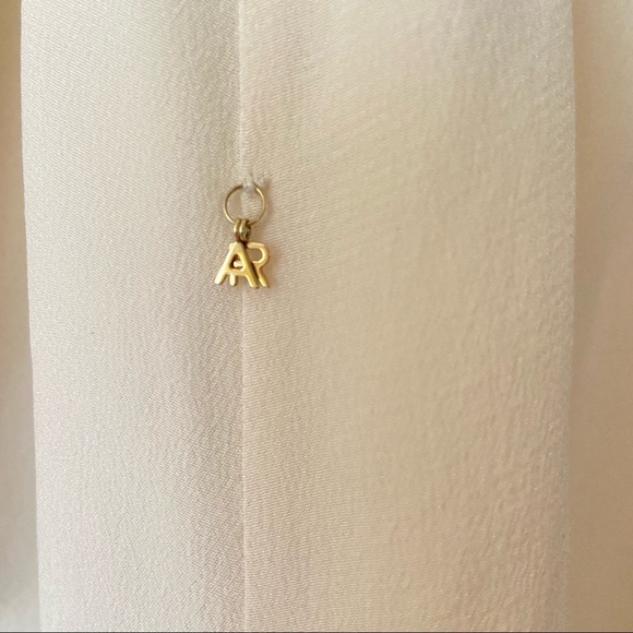 Alessandra Rich Cream Maxi Dress 100% Silk Size 42 - Picture 8 of 9